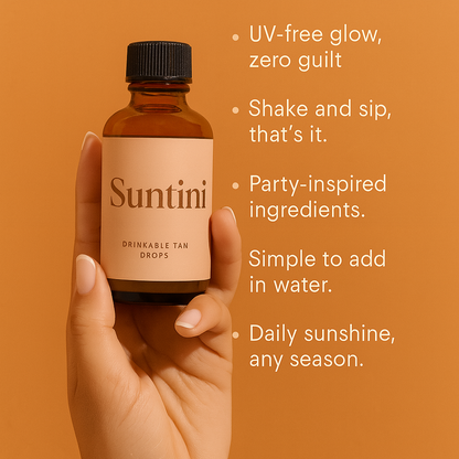 Suntini™ drinkable tanning drops